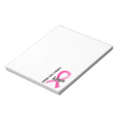 勇気の信仰5乳がん希望 ノートパッド (回転)