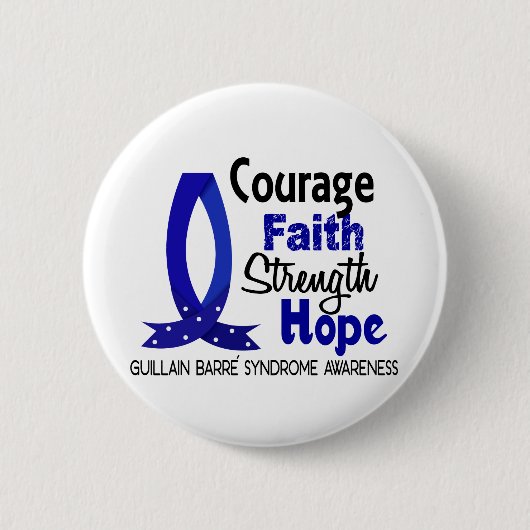 勇気の信頼の強さの希望のGuillainの機械段Syndrom 缶バッジ (正面)
