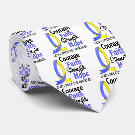 勇気の信頼の強さの希望ダウン症 ネクタイ (ロール)