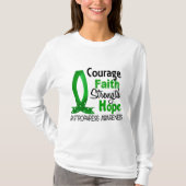 勇気の信頼の強さの希望Gastroparesis Tシャツ (正面)