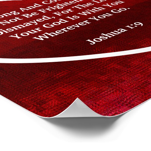 勇気の光を愛する聖書的な聖句 – お客様。 ポスター (角)