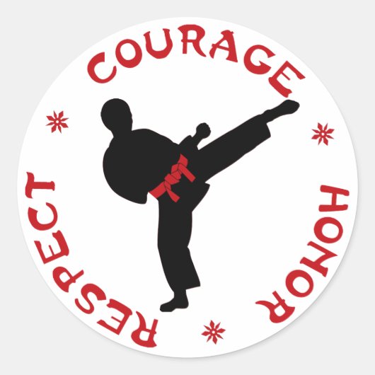 勇気の名誉を尊重する人のシール ラウンドシール (正面)