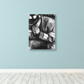 勇気の引き伸ばしキャンバス キャンバスプリント (インサイチュ (ウッドフロア))