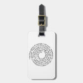 勇気の引用文の荷物のラベル ラゲッジタグ (正面縦)