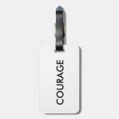 勇気の引用文の荷物のラベル ラゲッジタグ (裏面縦)