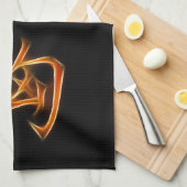 勇気の日本のな漢字の記号 キッチンタオル (四つ折り)