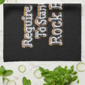 勇気の美しいデザイン立ち上がる！Tシャツ キッチンタオル (折り畳み)