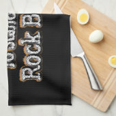 勇気の美しいデザイン立ち上がる！Tシャツ キッチンタオル (四つ折り)