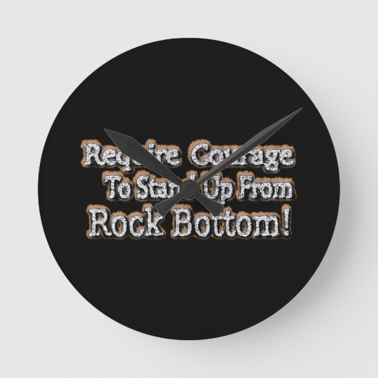 勇気の美しいデザイン立ち上がる！Tシャツ ラウンド壁時計 (正面)
