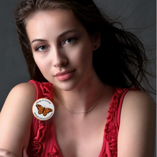 勇気の翼多発性硬化症認識度 缶バッジ