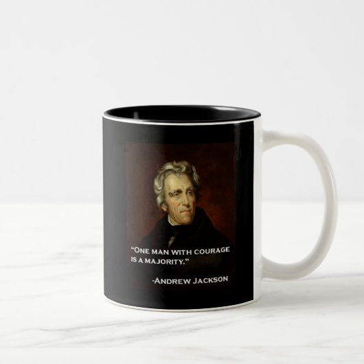 勇気のSully引用文によるAndrew_Jackson ツートーンマグカップ (右)