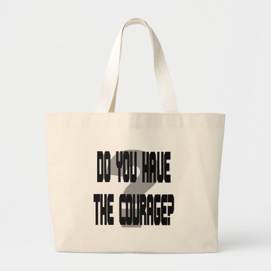 勇気はあるか？ギャグ ラージトートバッグ (正面)