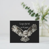 勇気はフクロウと祈りの言葉を言う ポストカード (スタンド正面)