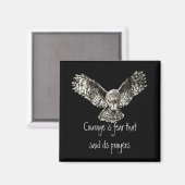 勇気はフクロウと祈りの言葉を言う マグネット (正面/裏面)