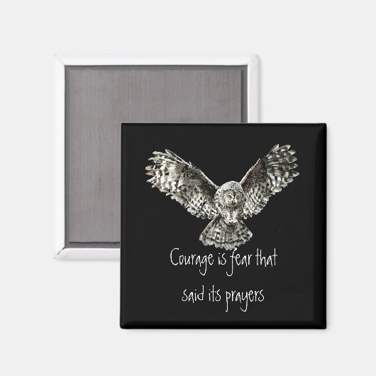 勇気はフクロウと祈りの言葉を言う マグネット (正面/裏面)