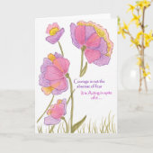 勇気は恐れずに、あなたにそれができるように励ます カード (黄色い花)