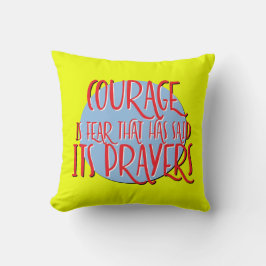 勇気は恐怖の回復のスローガン クッション