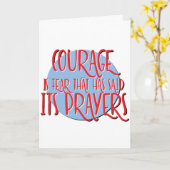 勇気は恐怖復興スローガン記念日 カード (黄色い花)