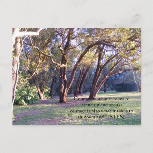 勇気は立つために…取るものにです ポストカード (正面)