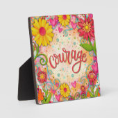 勇気やる気を起こさせるかわいらしフローラ フォトプラーク (正面)