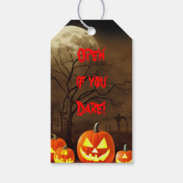 勇気を出して開けてね 怖い墓場 ハロウィン ギフト T ギフトタグ