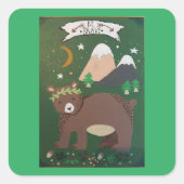 「勇気を出して」スタンプ スクエアシール (正面)