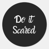 勇気を出しインスパイアてやるやる気を起こさせる ラウンドシール (正面)