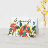 勇気を出すワイルドフラワー カード (黄色い花)