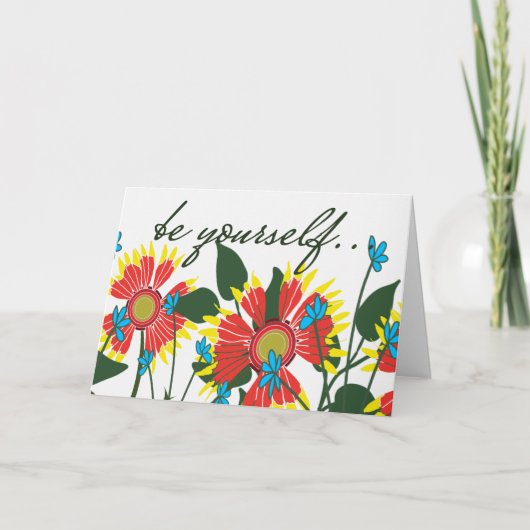 勇気を出すワイルドフラワー カード (正面)