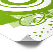 勇気を出す漢字花輪 ポスター (角)