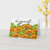 勇気を出す漫画のケシ カード (黄色い花)