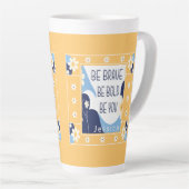 勇気を出せはっきりしたよ感動的やる気を起こさせる カフェラテマグ (右アングル)