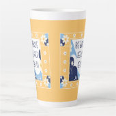 勇気を出せはっきりしたよ感動的やる気を起こさせる カフェラテマグ (正面)