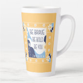 勇気を出せはっきりしたよ感動的やる気を起こさせる カフェラテマグ (右)