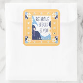 勇気を出せはっきりしたよ感動的やる気を起こさせる スクエアシール (バッグ)