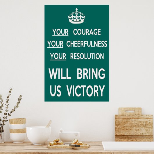 勇気を出せば我々に勝利をもたらす ポスター (キッチン)