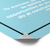 勇気を出せ。あはっきりしたれ。早く行け。やる気を起こさせる引用文 ポスター (角)