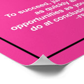 勇気を出せ。あはっきりしたれ。早く行け。やる気を起こさせる引用文 ポスター (角)