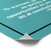 勇気を出せ。あはっきりしたれ。早く行け。やる気を起こさせる引用文 ポスター (角)