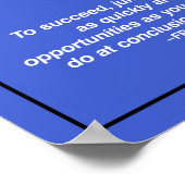 勇気を出せ。あはっきりしたれ。早く行け。やる気を起こさせる引用文 ポスター (角)