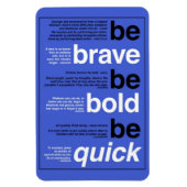 勇気を出せ。あはっきりしたれ。早く行け。やる気を起こさせる引用文 マグネット (縦)