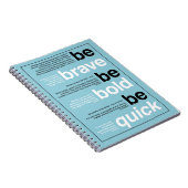 勇気を出せ。あはっきりしたれ。早く行け。カスタム色引用文 ノートブック (右側)