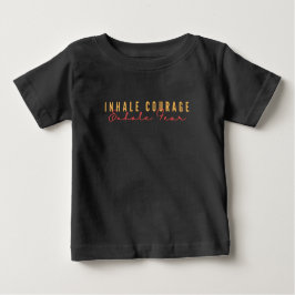勇気を吸って恐怖を吐き出せ - ヨガパワーTシャツ ベビーTシャツ