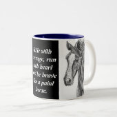 勇気を持って乗る ツートーンマグカップ (正面右)