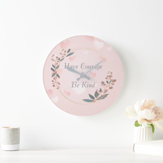 勇気を持って優しいシンデレラになる ラージ壁時計 (ホーム)