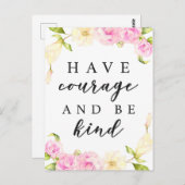 勇気を持って優しい生活をする引用文 ポストカード (正面/裏面)