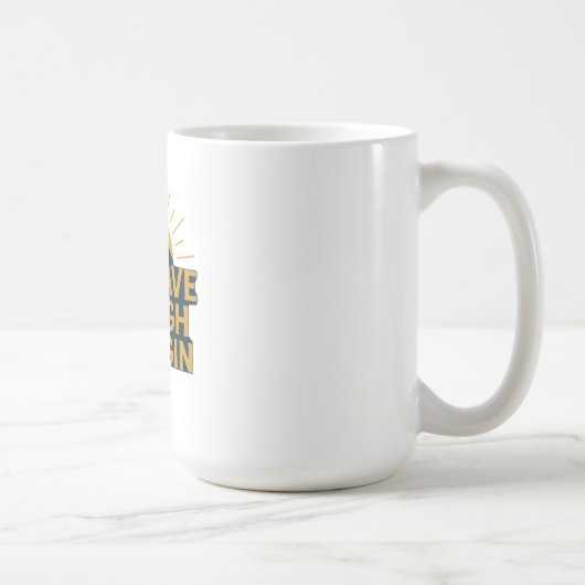 勇気を持って始めよう - モチベーションの山岳デザイン コーヒーマグカップ (右)