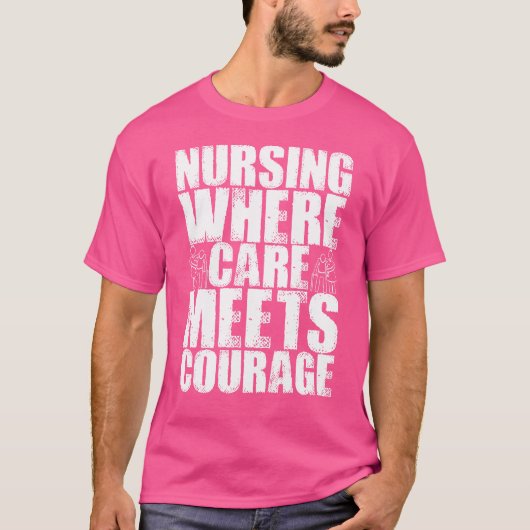 勇気を気に出す看護 Tシャツ (正面)