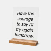 勇気を示すアクリルの看板がある アクリルサイン (傾斜)