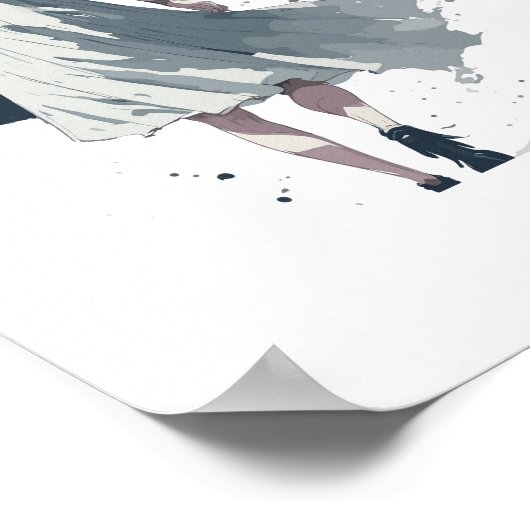 勇気アやる気を起こさせるート ポスター (角)